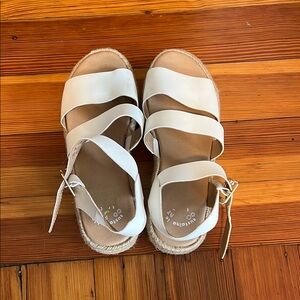 White Leather Women's Sandals